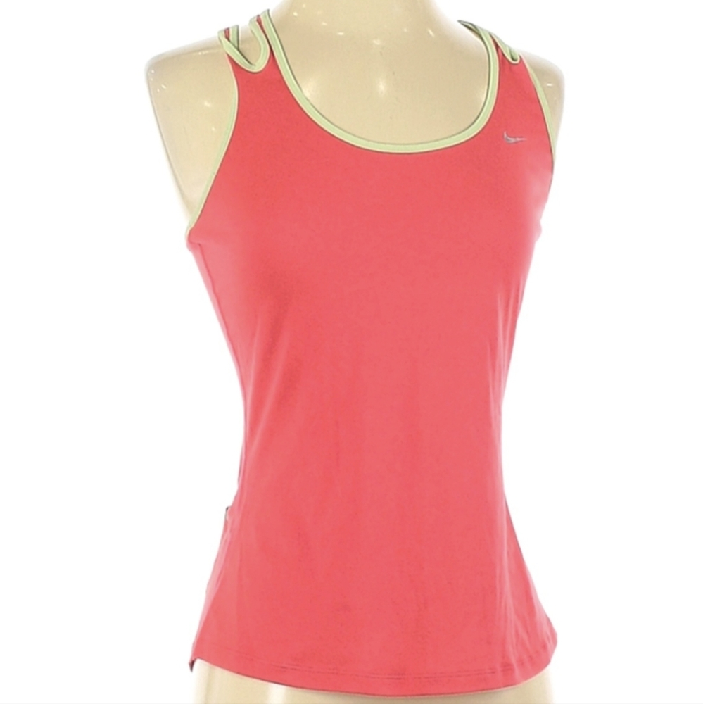 Nike Watermelon Lime Athletic Double Strap Racerback Active Tank Top